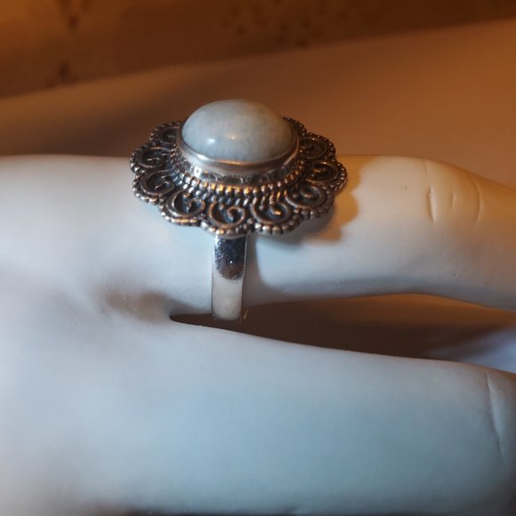 STERLING  SILVER  LARIMAR  RING - Picture 5 of 8